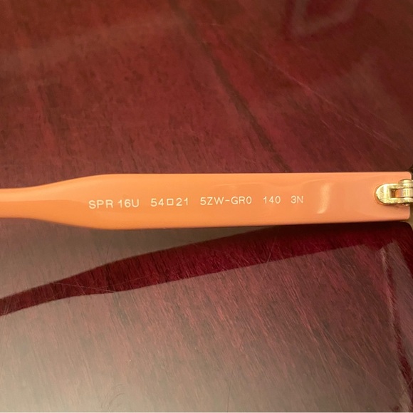 Prada Black/Pink Acetate Angular Oversized Sunglasses SPR16U - Picture 1 of 7